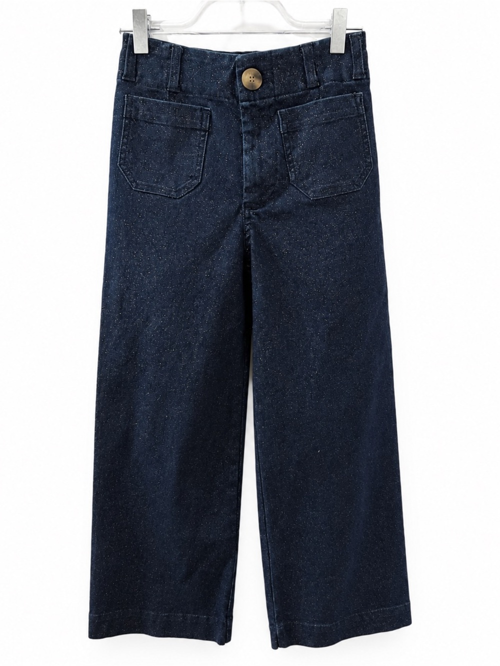 Anthropologie Maeve The Colette Sparkle Wide Leg Cropped Jeans 23